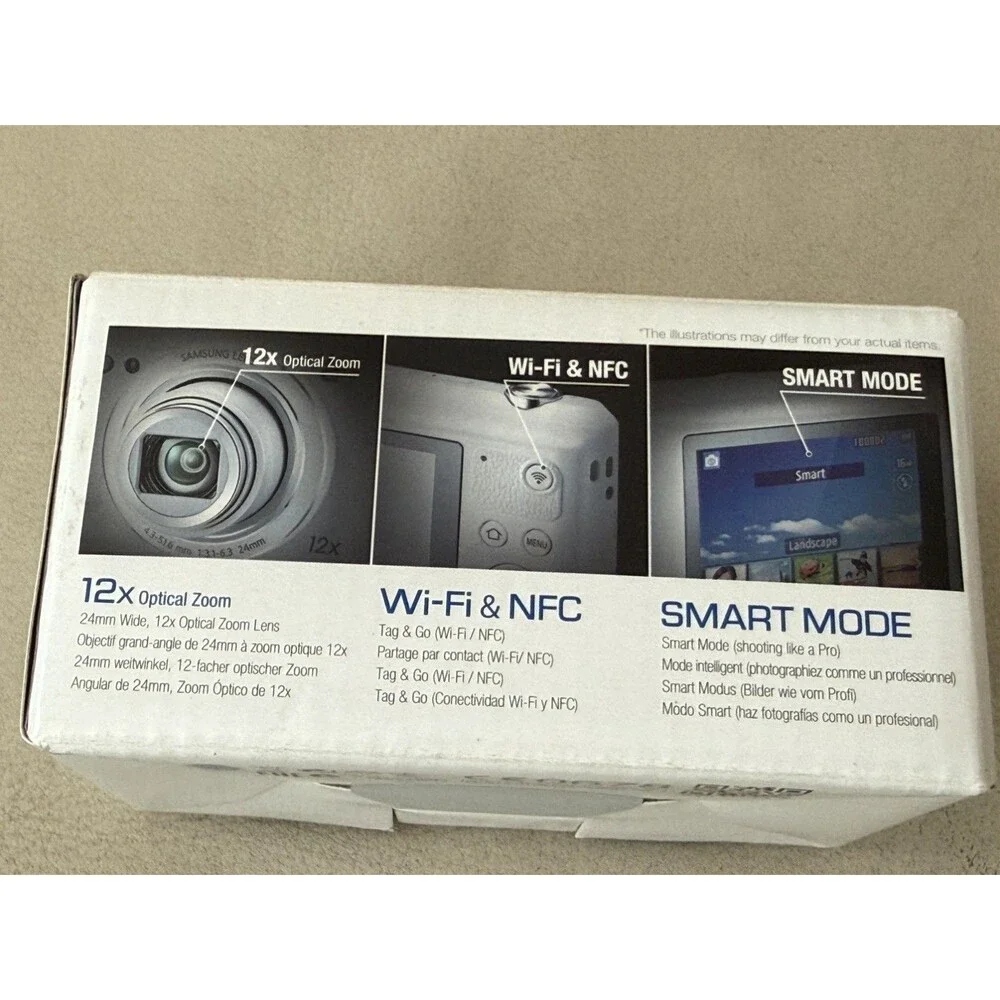Samsung WB35F 16.2MP WIFi Digital Smart Camera - New White Open Box